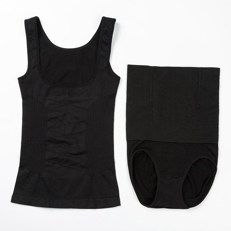 Tiktok Same Fashion Postpartum Corset Belly Contracting Split Vest Suit Postpartum Women'S High Waist Body Shaping Pants - Image 4