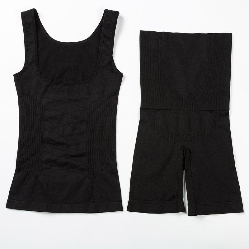 Tiktok Same Fashion Postpartum Corset Belly Contracting Split Vest Suit Postpartum Women'S High Waist Body Shaping Pants - Image 2