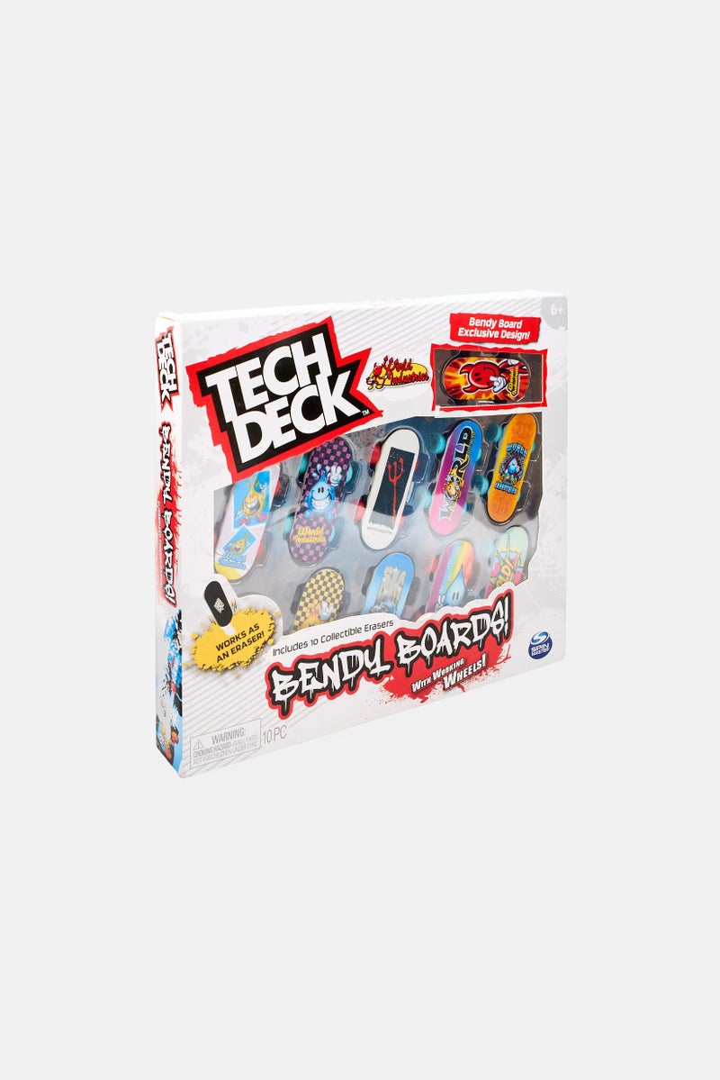 Tech Deck 10 Pcs Bendy Board Skateboard Collectible Eraser Set - Image 3