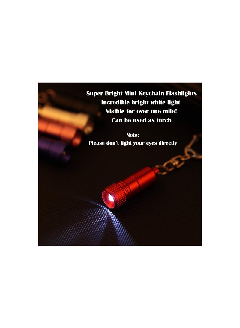 Generic - 10-Pack Mini LED Flashlight Keychains, Portable Bright Torch with Hook, Battery Operated Keyring Light, Ideal for Camping and Party Favors, High Cost Performance. - Image 1