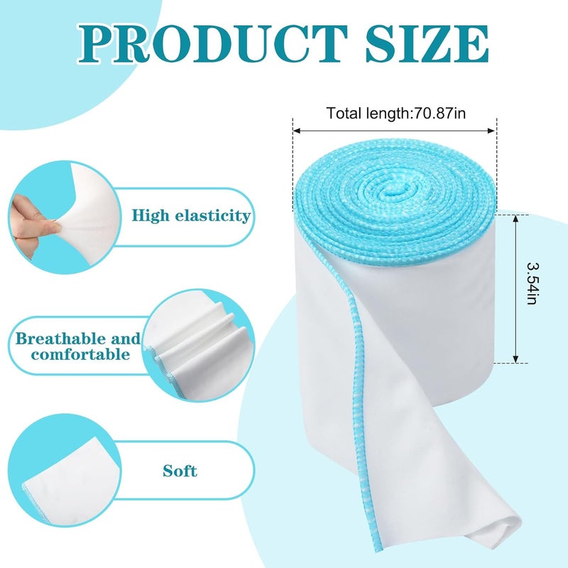 Threlaco 2 Rolls Wet Wraps Bandage for Eczema Wet Wrap Therapy for Eczema Treatment for Adults Kids354 X 197 ydBlue - Image 2