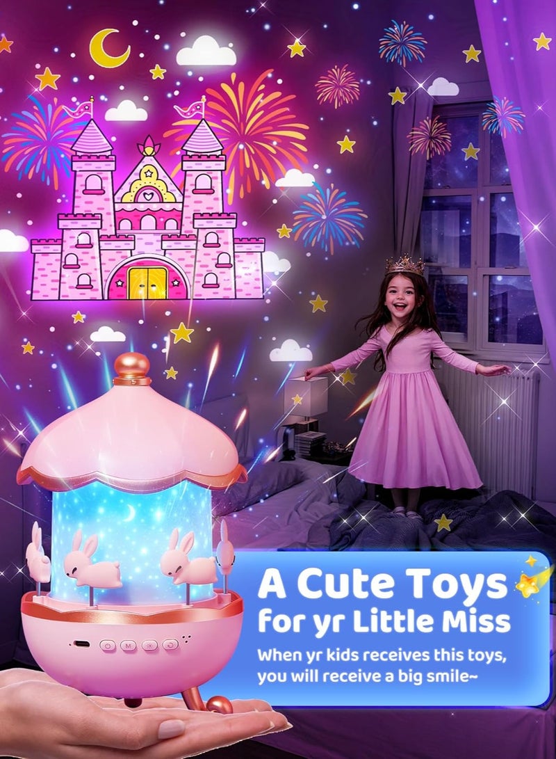 ELTRAZONE Night Light for Kids | 21 Colors + 15 Films + 360° Star Lights for Ceiling Projector | Remote Control + 10 Music Star Projector for Kids | Cute Night Light Projector for Girls Age 1-9 - Image 2