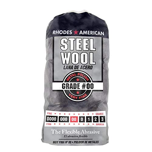 Homax Rhodes American Metal Polishing Steel Wool, Very Fine Grade #00, 12 Pads - Image 1