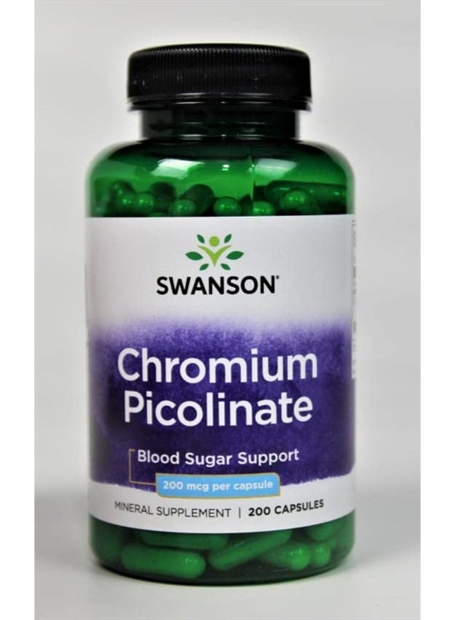 SWANSON كروم بيكولينات - مكمل طبيعي يعزز الأيض وإدارة الوزن - يدعم مستويات السكر في الدم الصحية ضمن النطاق الطبيعي - (200 كبسولة، 200 ميكروغرام لكل منها) - Image 4