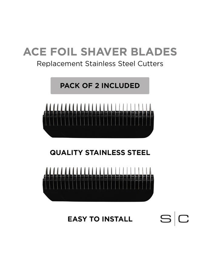 StyleCraft Replacement Ace Shaver Stainless Steel Cutter Blades Compatible with Cordless Ace Foil Shaver - Image 3