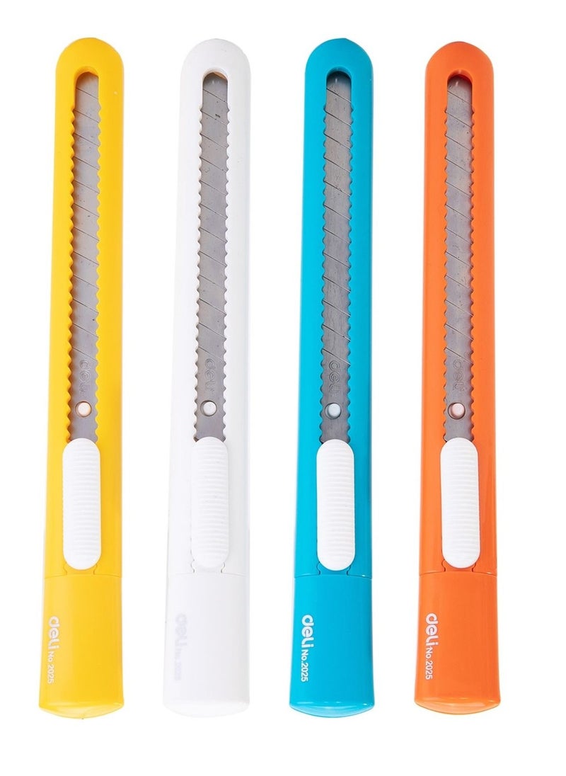 Deli - 4-Piece Snap-Off Utility Cutter Multicolour - Image 1