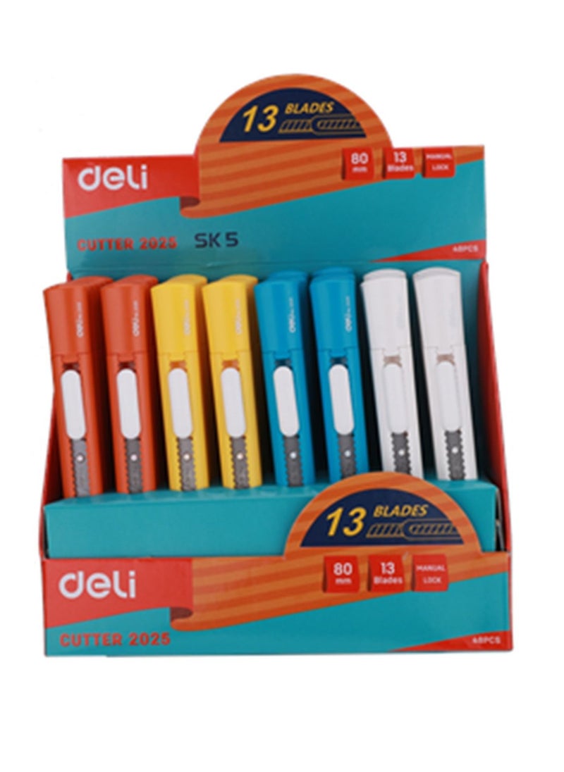 Deli - 4-Piece Snap-Off Utility Cutter Multicolour - Image 1