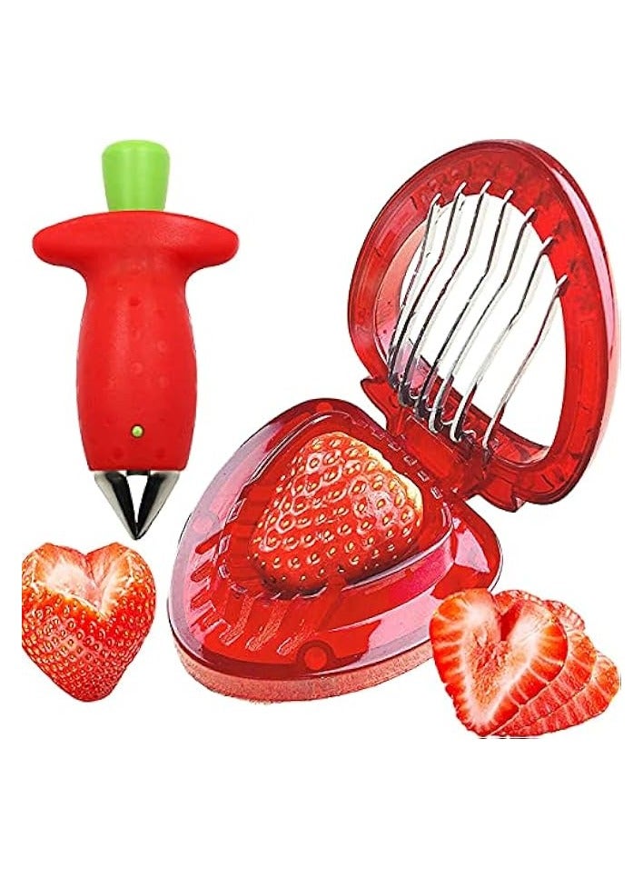 erorex Strawberry Slicer Set Potatoes Pineapples Carrots, Fruit and Vegetable Picker Tools, Stainless Steel Blade Kitchen Tools and Gadgets - Image 1