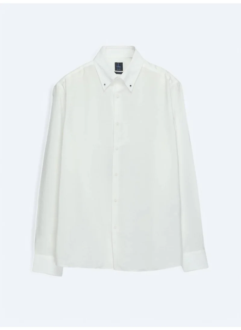 Kip White Regular Fit Woven Casual Shirt