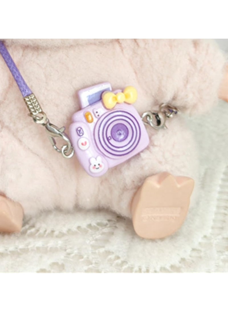 Clothes for Labubu, Toys Accessories Set(No doll), Including White T-shirt, Dress, Shoes, Hairpins, Cameras, Doll Accessories - Image 3