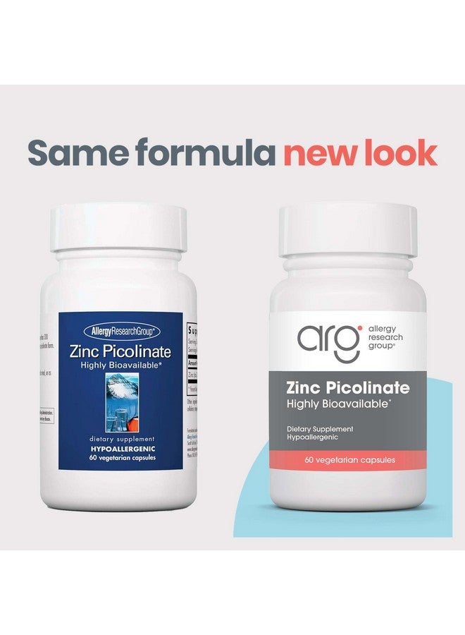 اليرجي ريسيرتش جروب مكمل بيكولينات الزنك من مجموعة أبحاث الحساسية - يدعم الاستجابة المناعية الصحية الطبيعية، عالي التوافر البيولوجي، جيد الامتصاص، مضاد للحساسية، كبسولات نباتية - 60 كبسولة - Image 2