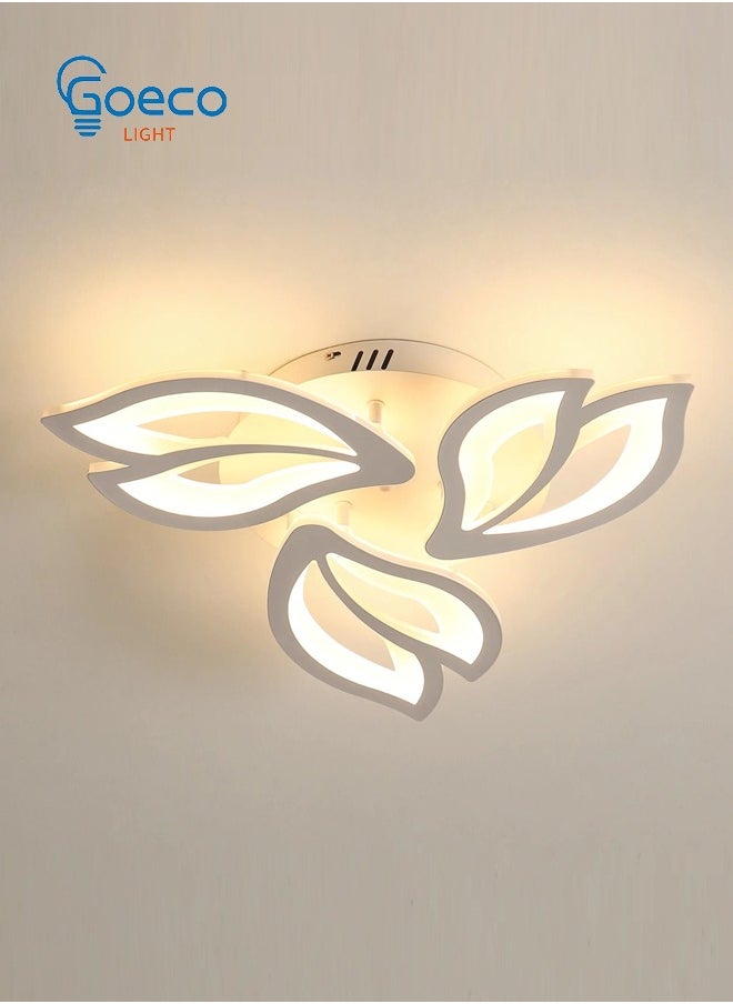 Goeco Acrylic ceiling lamp Magnolia petal shape white 3 heads 50cm 45W warm light 220V  - Image 5