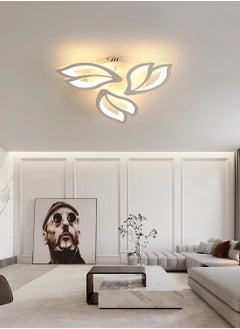 Goeco Acrylic ceiling lamp Magnolia petal shape white 3 heads 50cm 45W warm light 220V  - Image 1