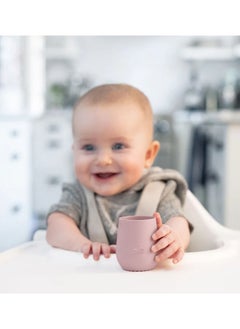 ezpz Kids Sippy Cup Tiny Cup (Sage) 100% Silicone Training For Infants Designed By A Pediatric Feeding Specialist 6 Months Above  - Image 4