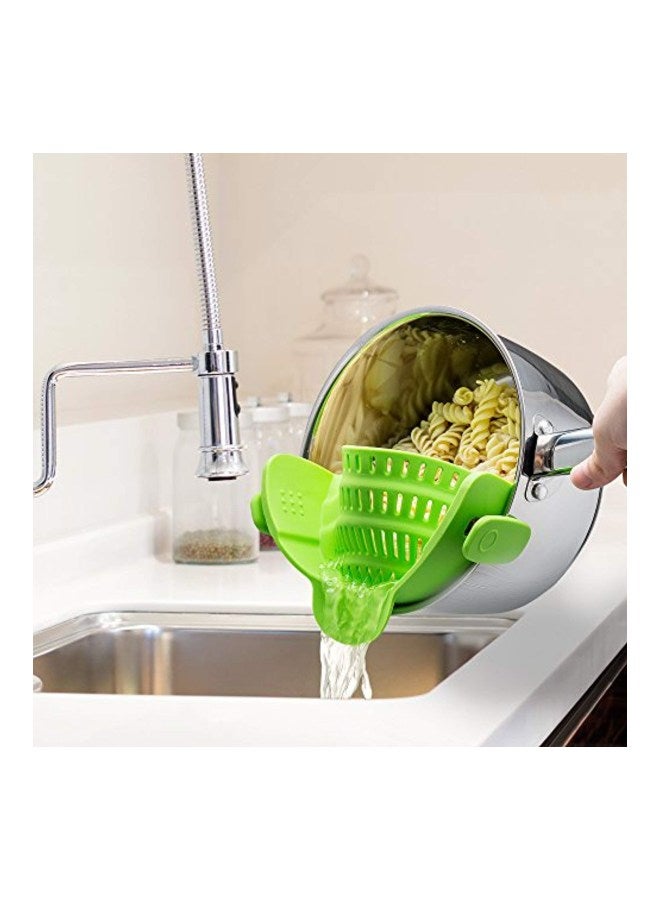Kitchen Gizmo Snap 'N Strain Silicone Colander Lime Green 9.2 x 3.6 x 2.6inch - Image 5