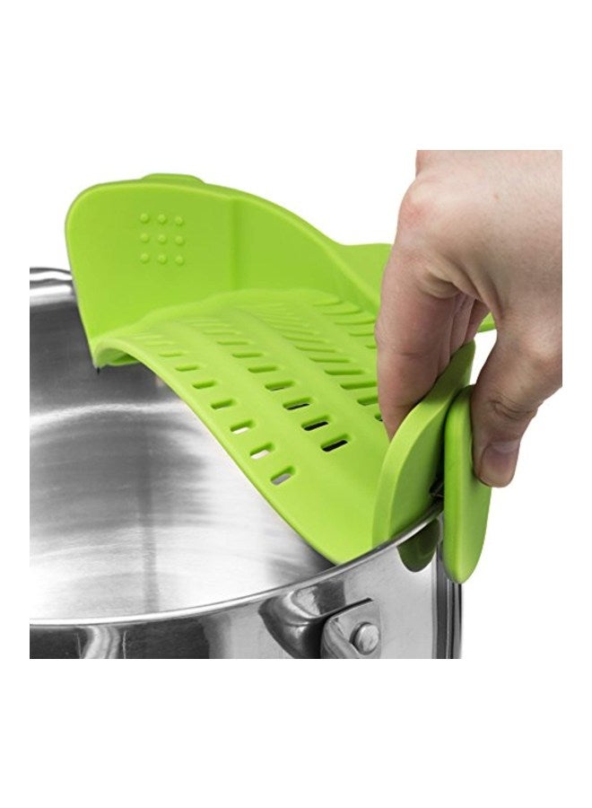 Kitchen Gizmo Snap 'N Strain Silicone Colander Lime Green 9.2 x 3.6 x 2.6inch - Image 3