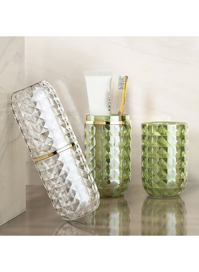 1pc Plastic Bathroom Tumbler, Portable Toothbrush Storage Box, Travel Toothbrush Case, Toothpaste Holder Container, Mouthwash Cup For Business Trip, Travel Essentials, Bathroom Accessories, Home Decor, Furniture For Home - Image 5
