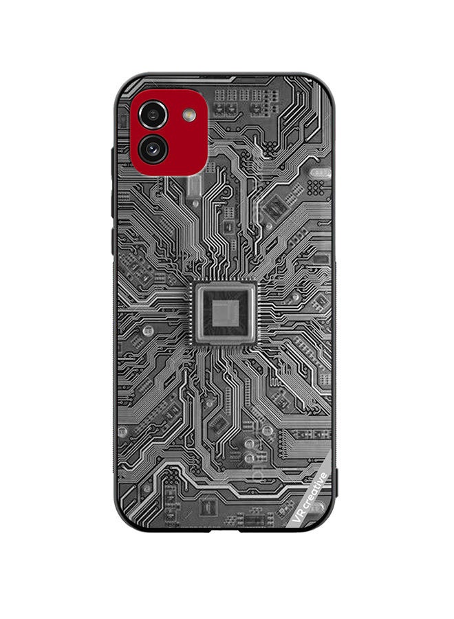 VR CREATIVE Protective Case Cover For Samsung Galaxy A03 Layer Design Multicolour - Image 1