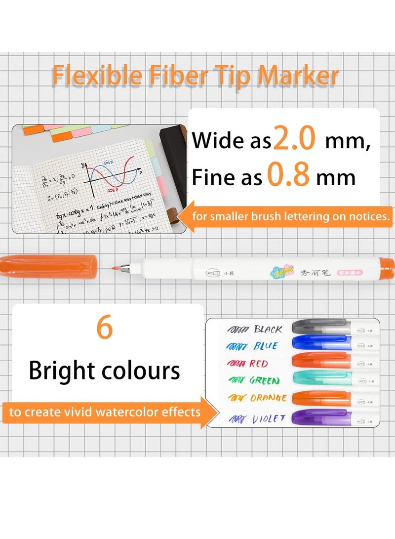 Excefore Arts Sign Brush Pen Brush Tip Marker Fibre Hand Lettering Pens for Signature, Beginners Writing, Journaling, Calligraphy, Illustration, Design and Drawing - Image 2
