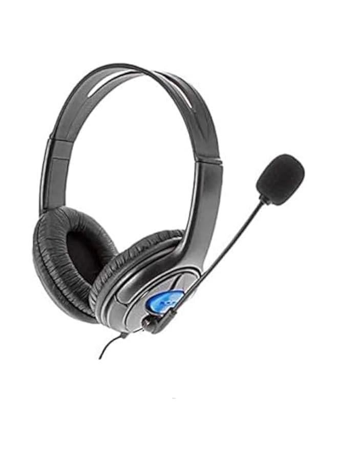 Headphone Wired Headset With Microphone Stereo For PlayStation 4 PS4 Black - Image 2