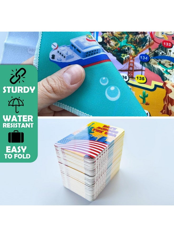 QUOKKA Board Game 1 to 10 Players - Learning, Educational - Geography, United States - 120 Question Cards, Top Facts - Indoor, Outdoor - Kids, Teens, Adults, Family - Image 5