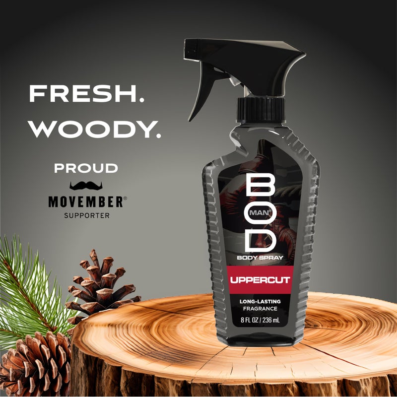 BOD man Fragrance Body Spray, Upper Cut, 8 fl oz - Image 3