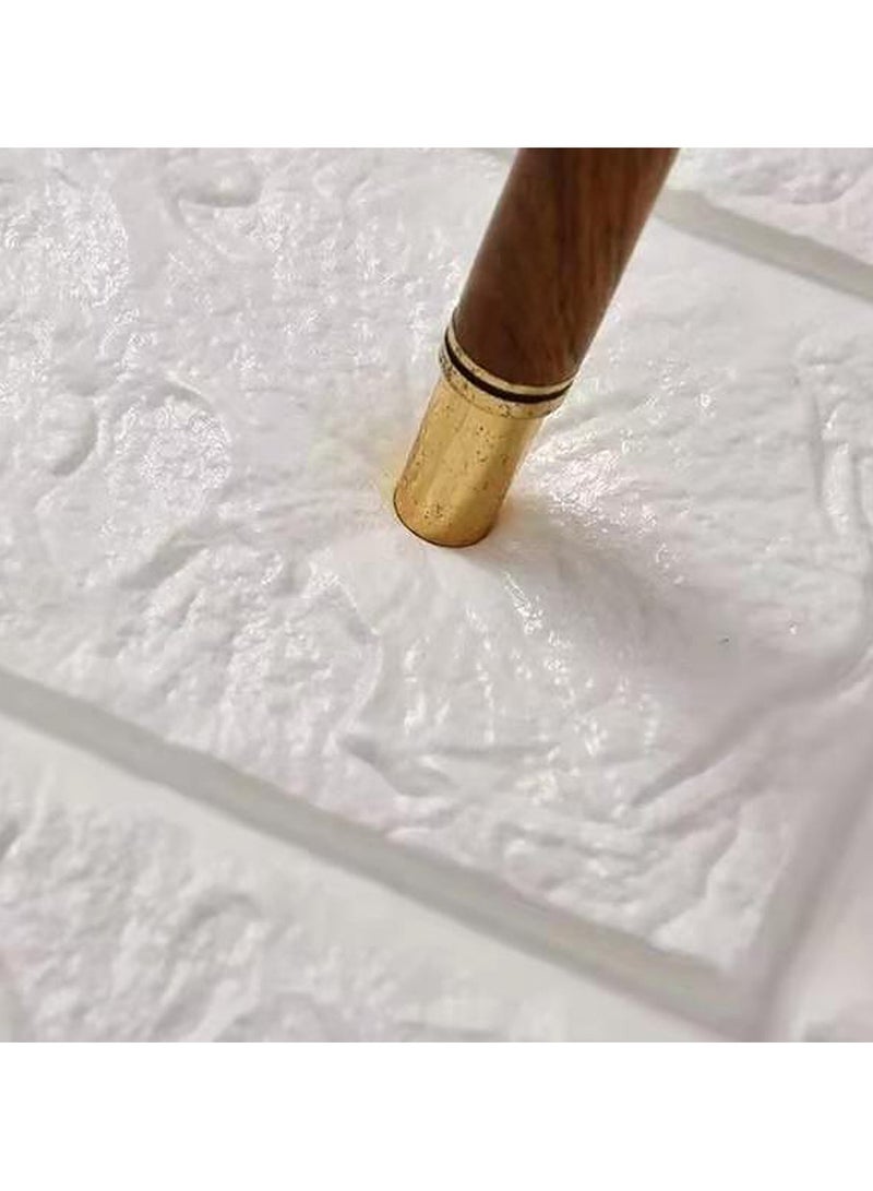 لينجوي 10 قطع ملصقات حائط ثلاثية الأبعاد من إسفنج البولي إيثيلين ذاتية اللصق ورق حائط فني قابل للإزالة ومقاوم للماء لغرفة النوم وغرفة المعيشة وخلفية ديكور التلفزيون - Image 5