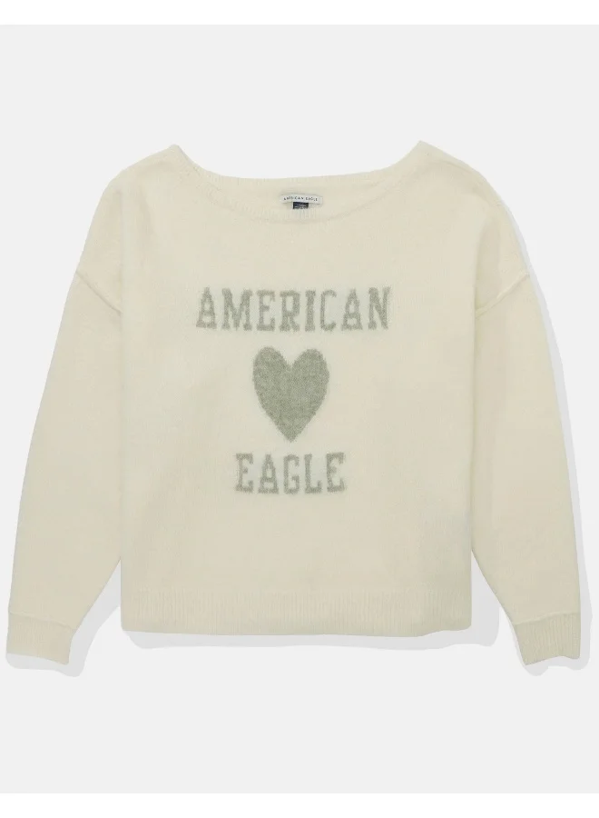 امريكان ايجل Whoa So Soft Ballet-Neck Sweater