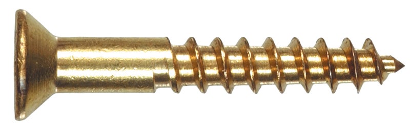 Hillman The Hillman Group 41837 Brass Flat Head Phillips Wood Screw, 8 x 1-1/4-Inch, 100-Pack - Image 4