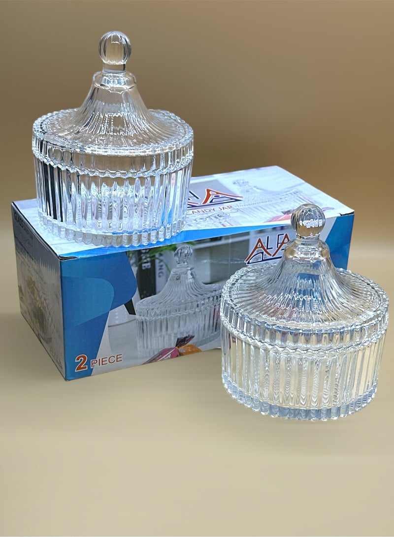 Green Apple Glass date with a two-piece lid - Image 1