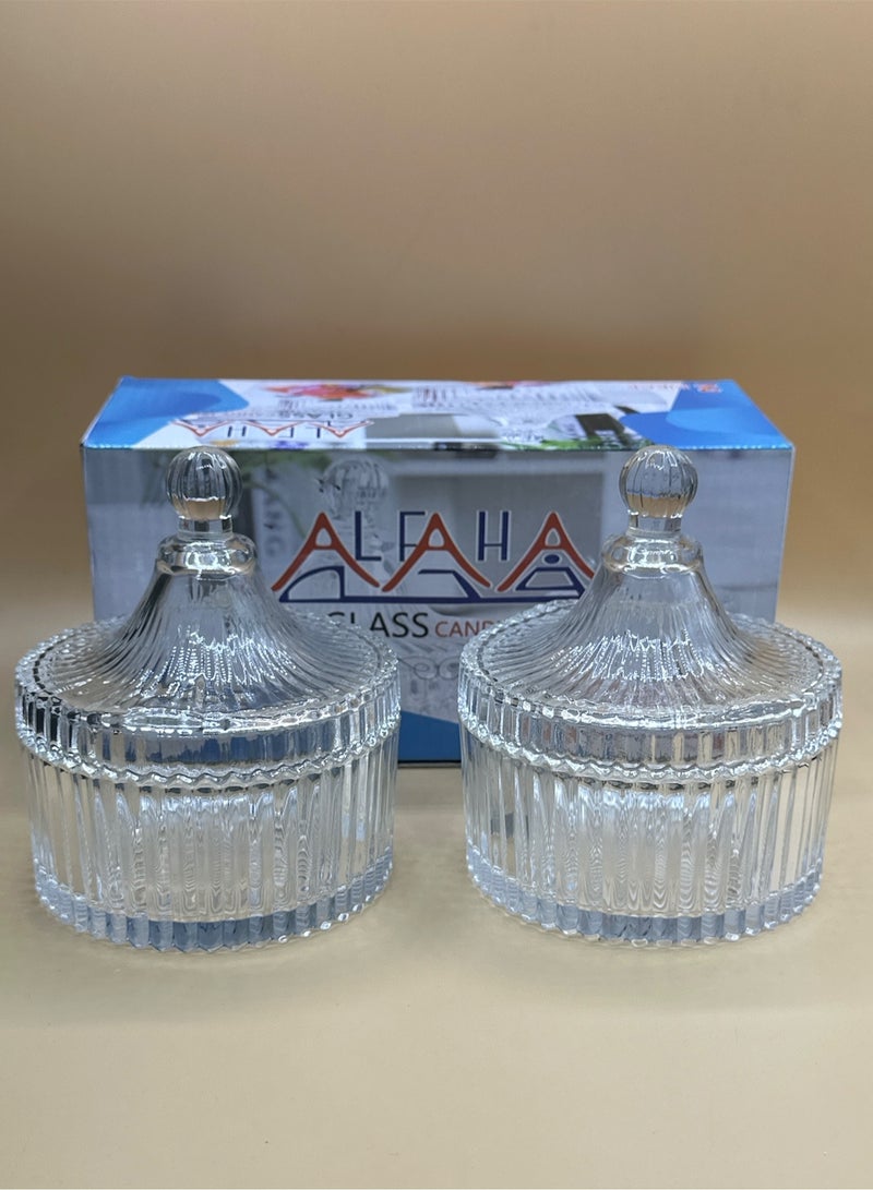 Green Apple Glass date with a two-piece lid - Image 3