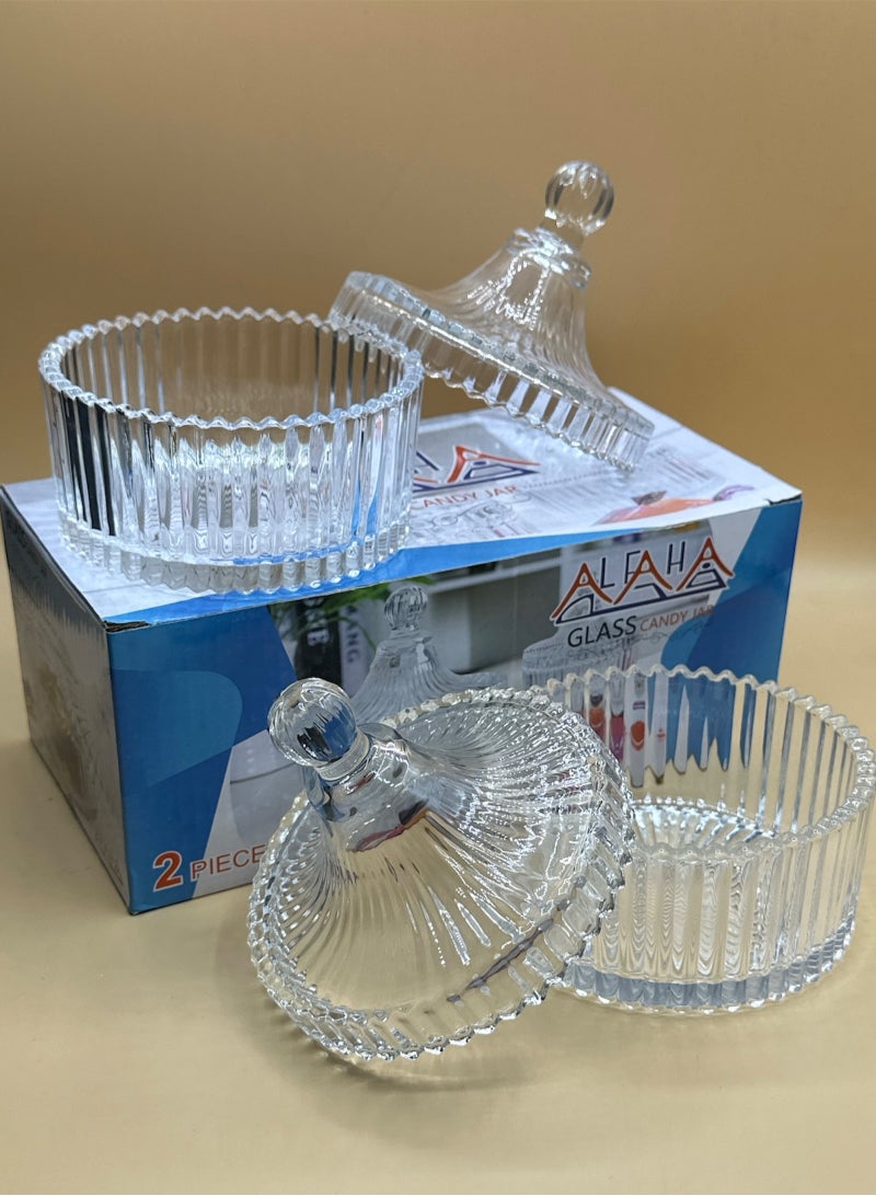 Green Apple Glass date with a two-piece lid - Image 2