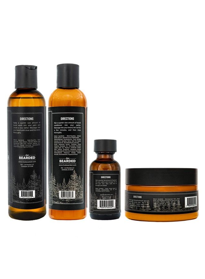 Live Bearded Complete Beard Grooming Kit Executive Beard Conditioner Beard Wash Beard Oil And Beard Butter All Natural Beard Growth Support With Shea Butter Jojoba Oil And More Made In Usa - Image 3
