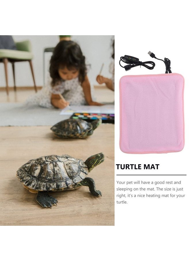 POPETPOP - POPETPOP Reptile Heating Pad 5V 10W Reptile Heat Mat: Tortoise Heating Pad with Temperature Adjustment Polyester Reptile Heater Warm Cushion for Turtle Tortoise Snakes Lizard - Image 1