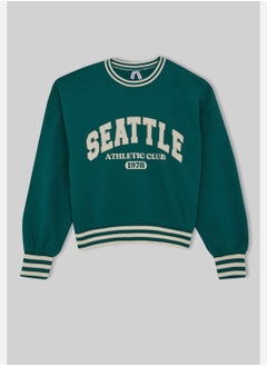 Kids Text Print Sweatshirt