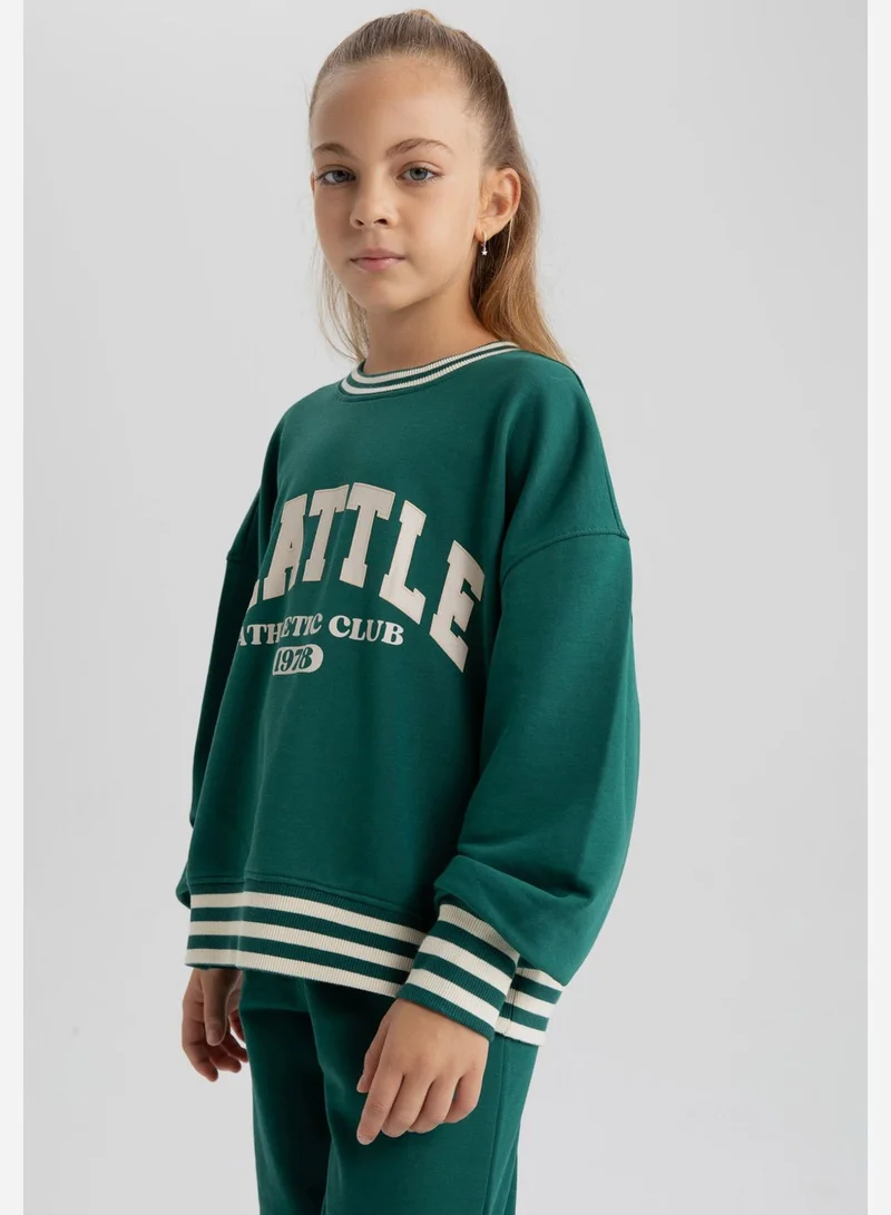 DeFacto Kids Text Print Sweatshirt