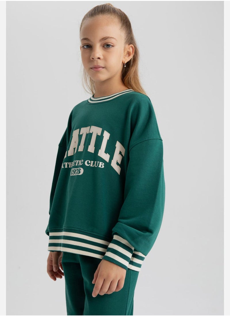 DeFacto - Kids Text Print Sweatshirt - Image 1