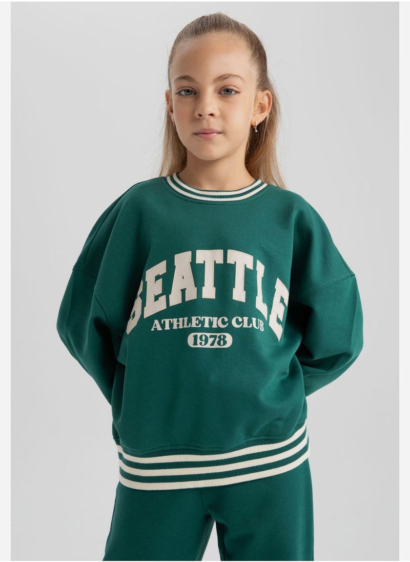 DeFacto - Kids Text Print Sweatshirt - Image 1