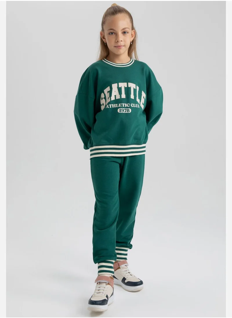 DeFacto Kids Text Print Sweatshirt
