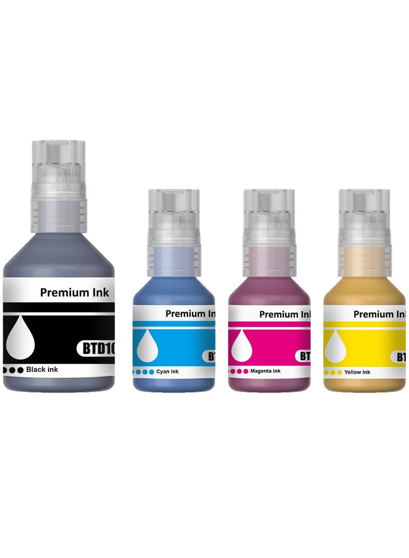 Premium Brother compatible ink Set 4 Colors BT6000 BT5000 Refill Ink for Brother Inkjet Printer DCP-T300 DCP T300 T500W T700W MFC-T800W MFC T800W Black 100ML Cyan Yellow Magenta 50ML. - Image 2
