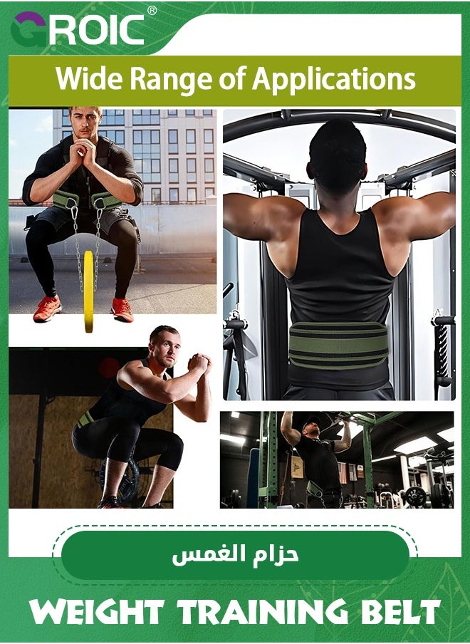 GROIC Dip Belt with Steel Chain for Weightlifting Pullup Gym Weighted Lifting Belt for Powerlifting Squat Bodybuilding Waist Support,Pull Ups Belt  - Image 4