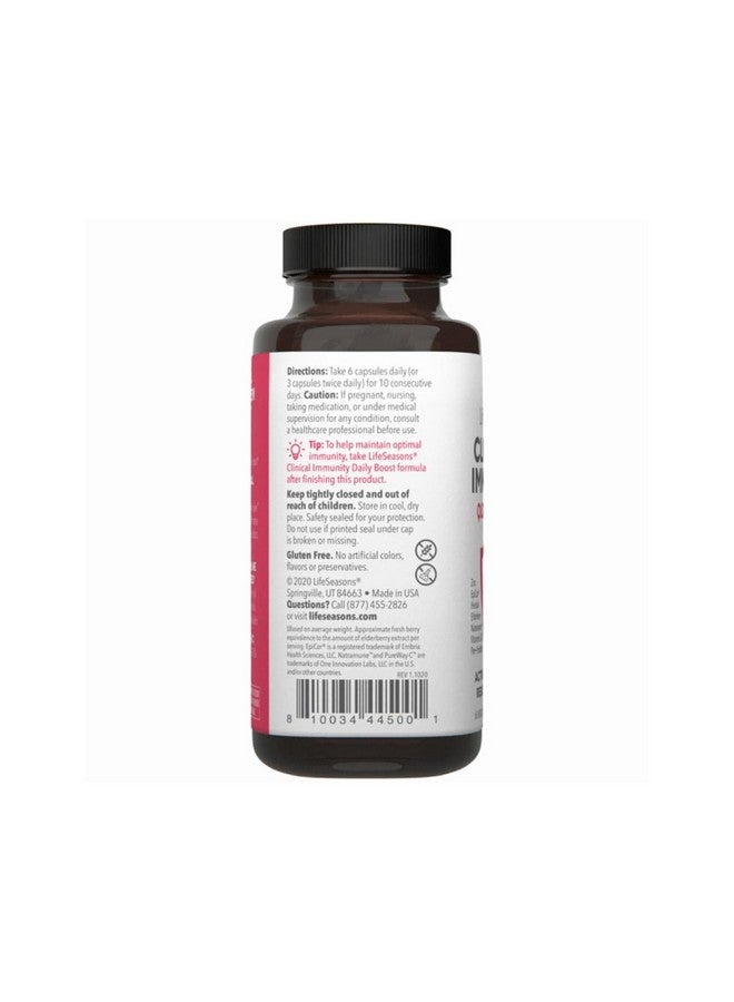 لايف سيزنز LifeSeasons Clinical Immunity Quick-Start - دعم الجهاز المناعي - استجابة مناعية سريعة - يعزز الأجسام المضادة، وخلايا B + T + NK، والعدلات والبلعميات - البلسان الأسود والبري + بروبيوتيك - 60 كبسولة - Image 3