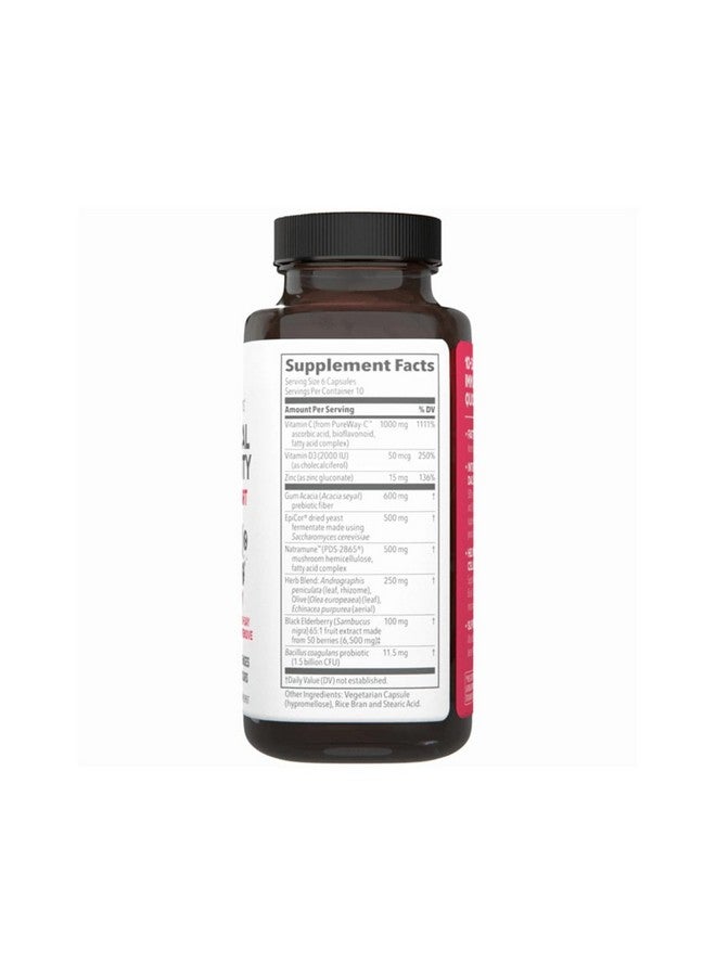 لايف سيزنز LifeSeasons Clinical Immunity Quick-Start - دعم الجهاز المناعي - استجابة مناعية سريعة - يعزز الأجسام المضادة، وخلايا B + T + NK، والعدلات والبلعميات - البلسان الأسود والبري + بروبيوتيك - 60 كبسولة - Image 1