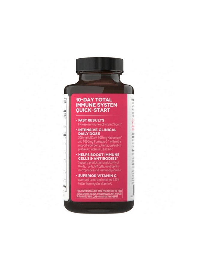 لايف سيزنز LifeSeasons Clinical Immunity Quick-Start - دعم الجهاز المناعي - استجابة مناعية سريعة - يعزز الأجسام المضادة، وخلايا B + T + NK، والعدلات والبلعميات - البلسان الأسود والبري + بروبيوتيك - 60 كبسولة - Image 2