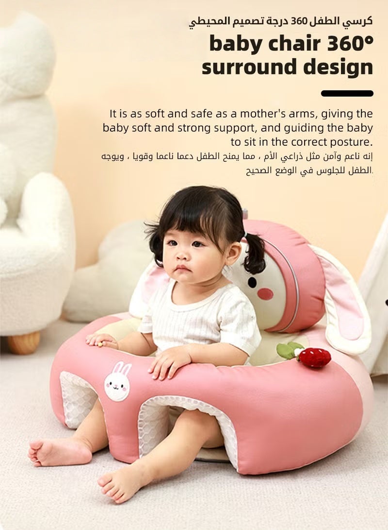 HOOKOR Baby Sitting Support Seat Sofa, Baby Sofa Learn Sitting Chair, Baby Sitting Chair, Infant Sit-up Sofa, Infant Floor Seat With Back Support, Toddler Activity and Feeding Seat, Gift for Kids Boy Girl - Image 4