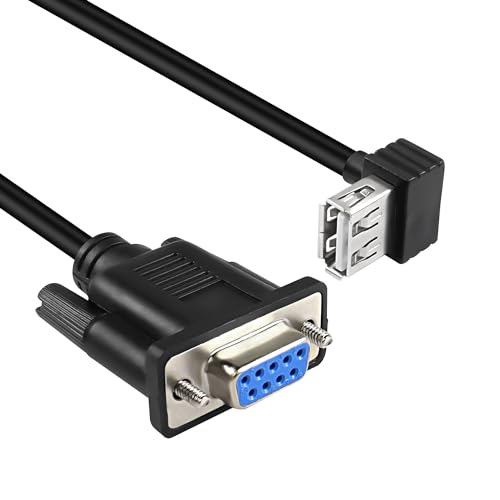 MEIRIYFA USB Female to RS-232 DB9 Female Adapter Cable,USB 2.0 to Serial RS232 DB9(9-pin) Converter Cable for Cashier Register, Modem, Scanner, Digital Cameras - 30cm - Image 1