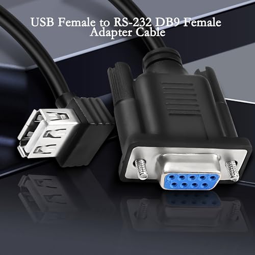 MEIRIYFA USB Female to RS-232 DB9 Female Adapter Cable,USB 2.0 to Serial RS232 DB9(9-pin) Converter Cable for Cashier Register, Modem, Scanner, Digital Cameras - 30cm - Image 4