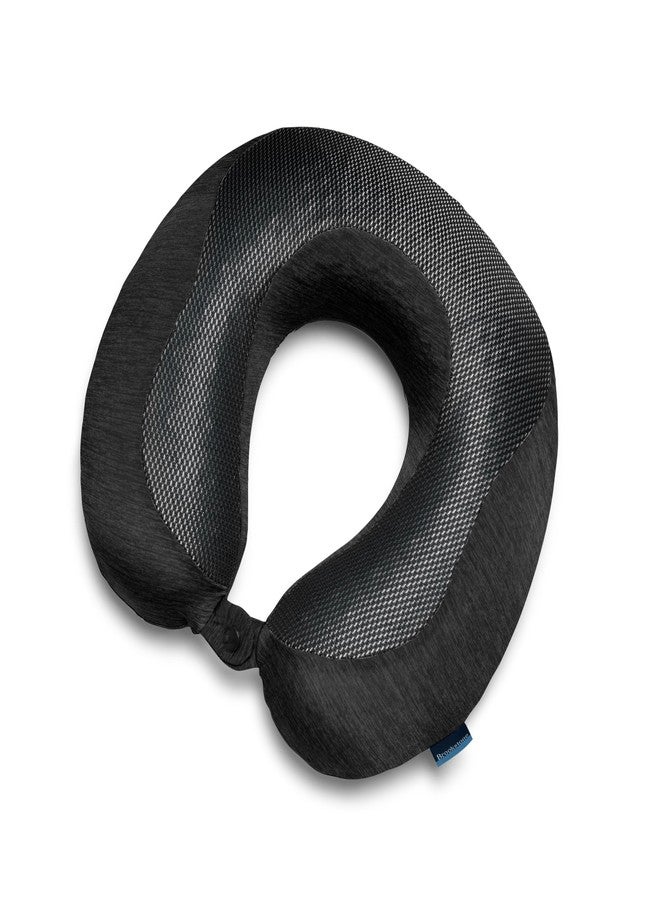 Brookstone Cool Touch Memory Foam Head and Neck Travel Pillow for Vacations, Airplanes, Trains, Buses, and Cars, Black - Image 4