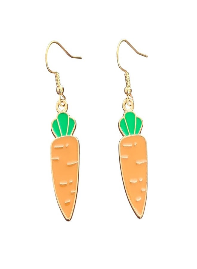 AMOBESTER Easter Carrot Drop Earrings - Sweet Carrot-Inspired Jewelry for Women, Fun Easter Accessories - Image 1