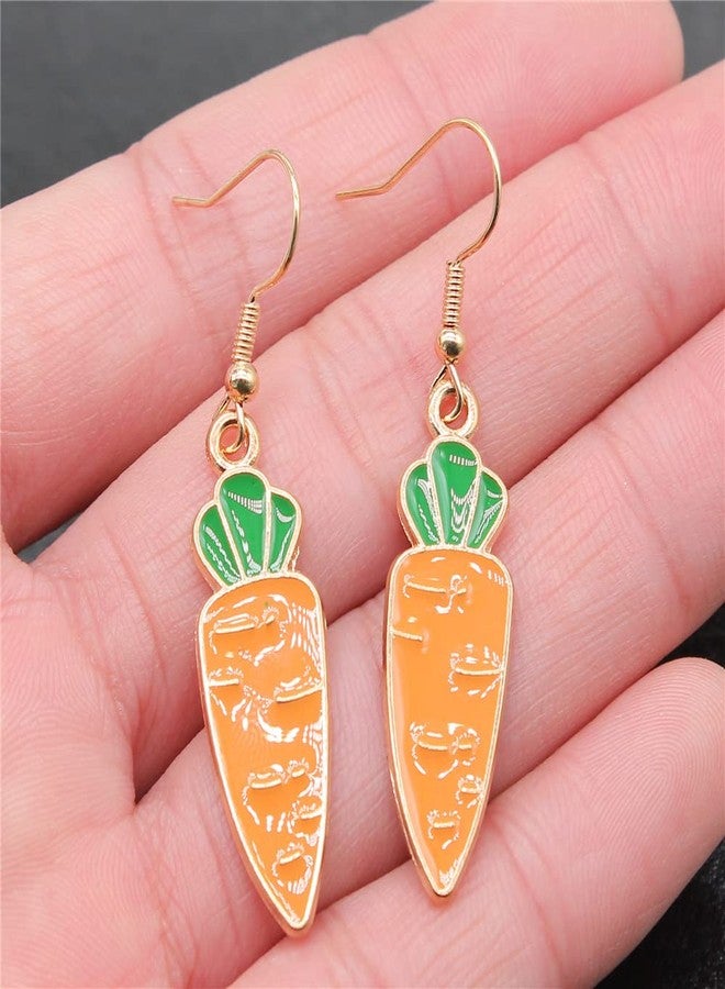 AMOBESTER Easter Carrot Drop Earrings - Sweet Carrot-Inspired Jewelry for Women, Fun Easter Accessories - Image 2
